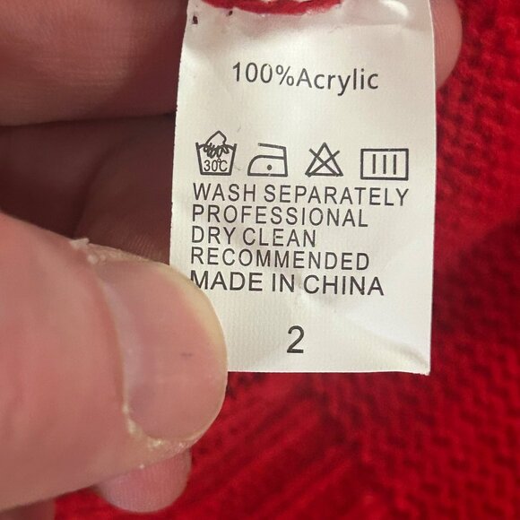 Women's Size XL Heart Sweater with Side Slits GUC - Picture 8 of 10